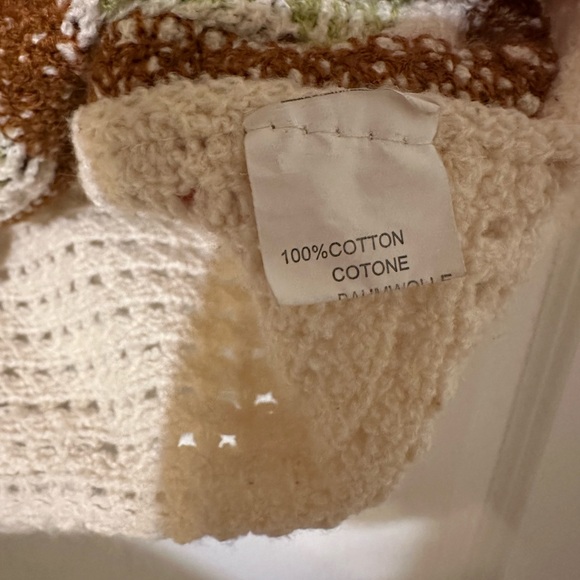 Pretty Rebellious Floral Crochet crop top 100% cotton Boho size s - Picture 4 of 4